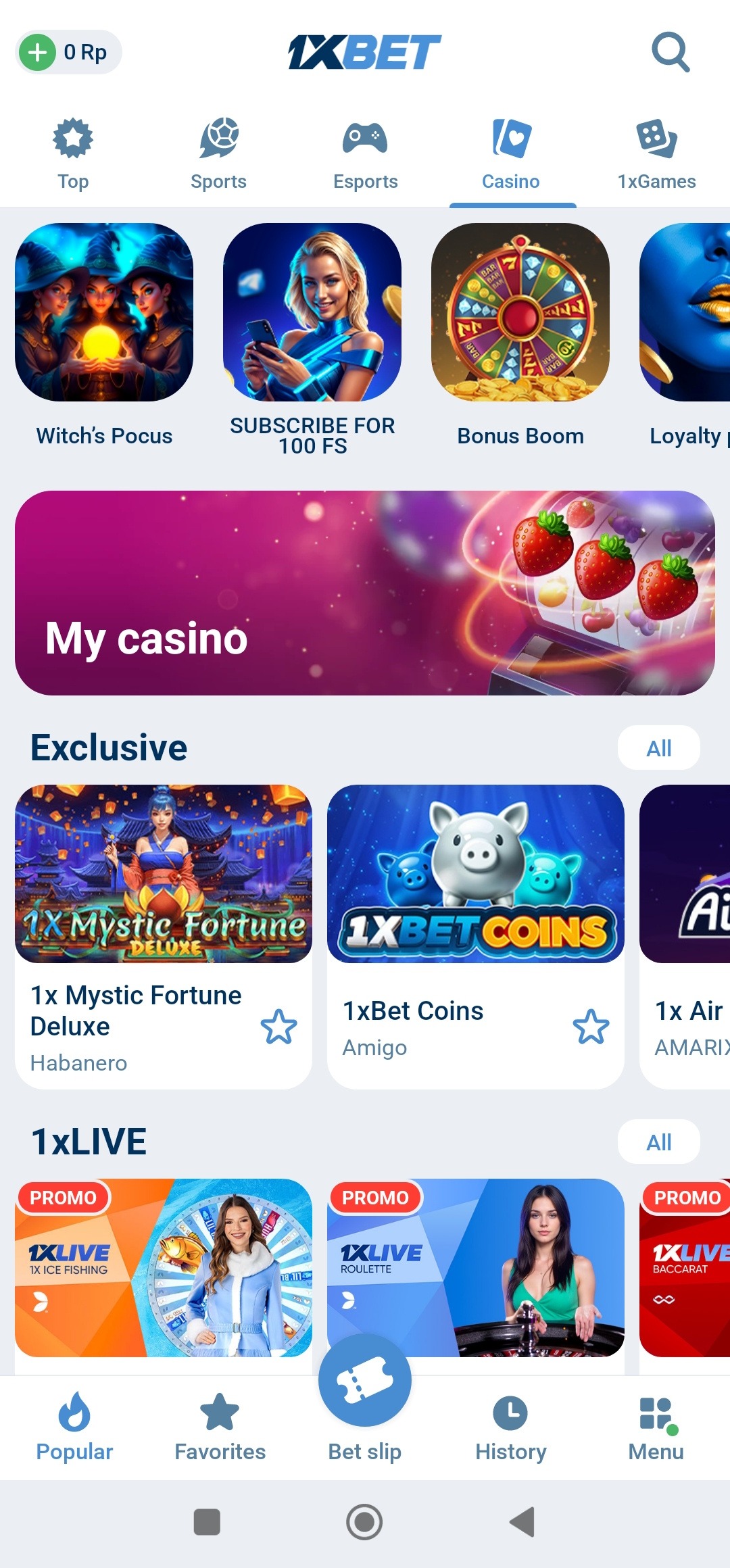 1xBet Home