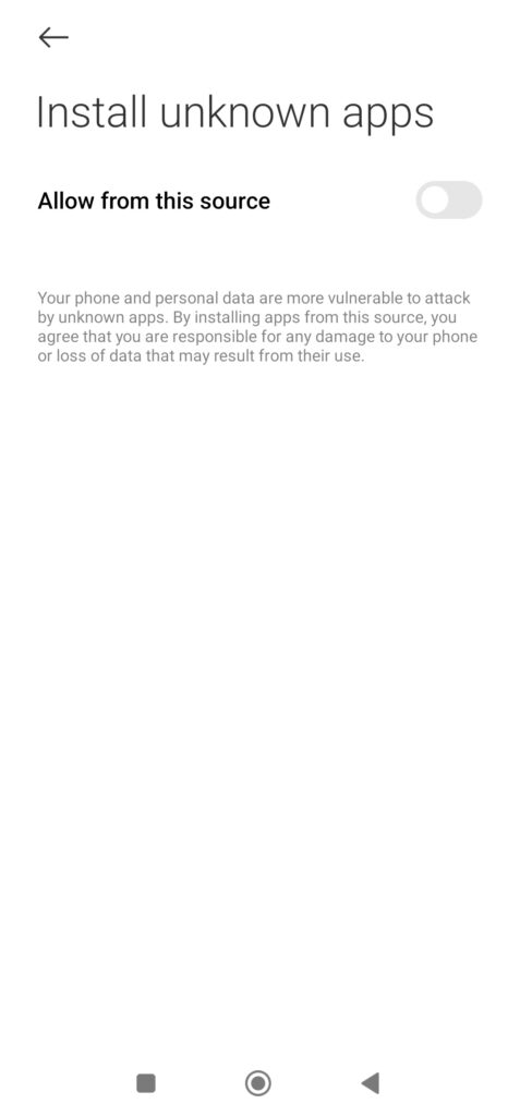 unknown apps